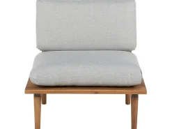 Shop Beliani 2-Istuttava Ulkosohvaryhma Akaasia Vaalea Puu/Harmaa Frascati