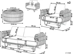 Discount Beliani 4-Istuttava Ulkosohvaryhma Rottinki Luonnonvari Dolcedo/Limni