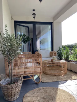 Discount Beliani 4-Istuttava Ulkosohvaryhma Rottinki Luonnonvari Dolcedo/Limni