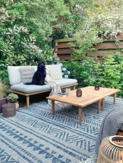 Ulkokalusteet<Beliani 4-Istuttava Ulkosohvaryhma Akaasia Vaalea Puu/Harmaa Frascati