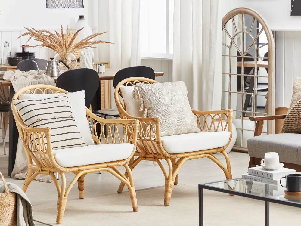 Online Beliani 4-Istuttava Ulkosohvaryhma Rottinki Luonnonvari Sibari