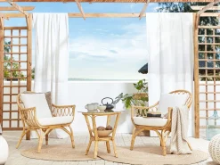 Online Beliani 4-Istuttava Ulkosohvaryhma Rottinki Luonnonvari Sibari