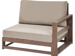 Ulkokalusteet<Beliani 4-Istuttava Ulkosohvaryhma Sertifioitu Akaasia Vasenk. Tumma Puu Timor Ii