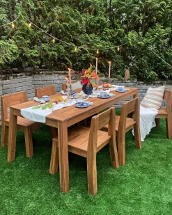 Best Beliani 6-Istuttava Vaalea Akaasiapuinen Ulkoruokailuryhma Tuoleilla Livorno