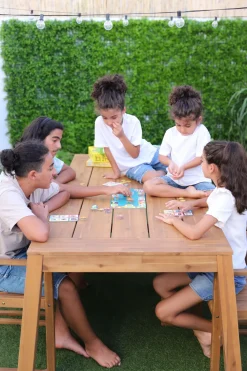 Best Beliani 6-Istuttava Vaalea Akaasiapuinen Ulkoruokailuryhma Tuoleilla Livorno