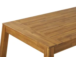 Best Beliani 6-Istuttava Vaalea Akaasiapuinen Ulkoruokailuryhma Tuoleilla Livorno