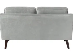 Shop Beliani 2-Istuttava Vaaleanharmaa Samettisohva Lokka