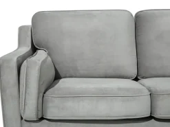 Shop Beliani 2-Istuttava Vaaleanharmaa Samettisohva Lokka