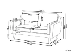 New Beliani 2-Istuttava Violetti Sohva Lokka