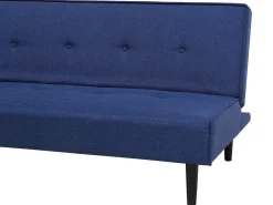 Sohvat<Beliani 3-Istuttava Vuodesohva Kangas Sininen Visby