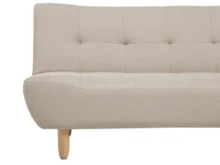 Sohvat<Beliani 3-Istuttava Vuodesohva Kangas Beige Alsten