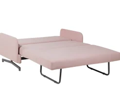 Sohvat<Beliani 2-Istuttava Vuodesohva Kangas Vaaleanpunainen Belfast