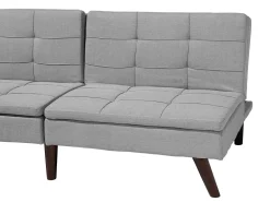 Flash Sale Beliani 3-Istuttava Vuodesohva Kangas Vaaleanharmaa Ronne