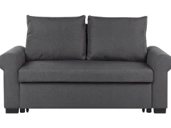 Sohvat<Beliani 2-Istuttava Vuodesohva Kangas Tummanharmaa Silda