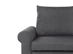 Sohvat<Beliani 2-Istuttava Vuodesohva Kangas Tummanharmaa Silda