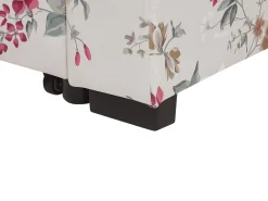 Sohvat<Beliani 2-Istuttava Vuodesohva Kangas Vaaleanharmaa Kukkakuvio Silda