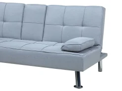 Cheap Beliani 3-Istuttava Vuodesohva Kangas Vaaleanharmaa Roxen