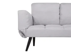 Sohvat<Beliani 2-Istuttava Vuodesohva Kangas Vaaleanharmaa Brekke