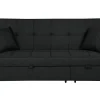 Store Beliani 3-Istuttava Vuodesohva Kangas Musta Glomma