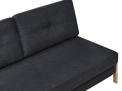 Discount Beliani 2-Istuttava Vuodesohva Kangas Musta Edland