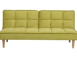 Sohvat<Beliani 3-Istuttava Vuodesohva Kangas Vihrea Siljan