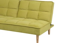 Sohvat<Beliani 3-Istuttava Vuodesohva Kangas Vihrea Siljan