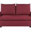 Best Beliani 2-Istuttava Vuodesohva Kangas Burgundinpunainen Silda