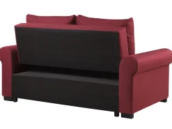 Best Beliani 2-Istuttava Vuodesohva Kangas Burgundinpunainen Silda