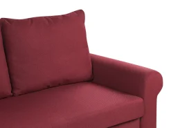 Best Beliani 2-Istuttava Vuodesohva Kangas Burgundinpunainen Silda