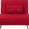 Sohvat<Beliani 1-Istuttava Vuodesohva Kangas Punainen Farris