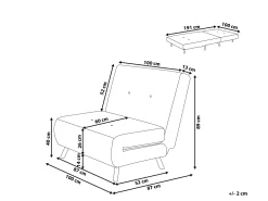 Sohvat<Beliani 1-Istuttava Vuodesohva Kangas Punainen Farris