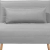 Sohvat<Beliani 1-Istuttava Vuodesohva Kangas Vaaleanharmaa Setten
