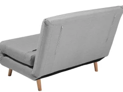 Sohvat<Beliani 1-Istuttava Vuodesohva Kangas Vaaleanharmaa Setten
