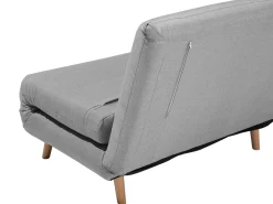 Sohvat<Beliani 1-Istuttava Vuodesohva Kangas Vaaleanharmaa Setten