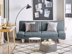 Discount Beliani 2-Istuttava Vuodesohva Kangas Siniharmaa York