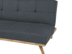 Sohvat<Beliani 3-Istuttava Vuodesohva Kangas Tummanharmaa Froya