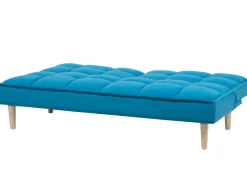 Sohvat<Beliani 3-Istuttava Vuodesohva Kangas Sininen Siljan