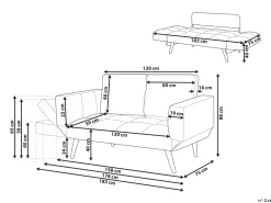 Sohvat<Beliani 2-Istuttava Vuodesohva Kangas Laivastonsininen Brekke