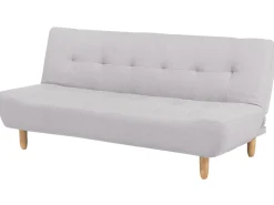 Sohvat<Beliani 3-Istuttava Vuodesohva Kangas Vaaleanharmaa Alsten