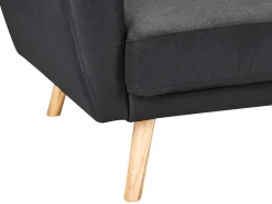 Fashion Beliani 3-Istuttava Vuodesohva Kangas Musta Florli