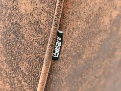 New Beliani 3-Istuttava Vuodesohva Keinonahka Ruskea Derby