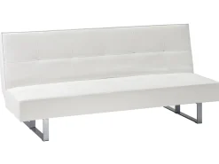 Sohvat<Beliani 3-Istuttava Vuodesohva Keinonahka Valkoinen Derby