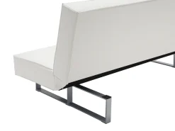 Sohvat<Beliani 3-Istuttava Vuodesohva Keinonahka Valkoinen Derby