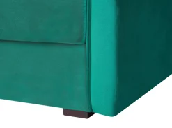 Best Beliani 3-Istuttava Vuodesohva Sametti Säilytystila Smaragdinvihrea Eksjo