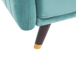 Sohvat<Beliani 3-Istuttava Vuodesohva Sametti Vaaleansininen Senja