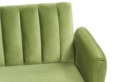 Sohvat<Beliani 3-Istuttava Vuodesohva Sametti Oliivinvihrea Vimmerby