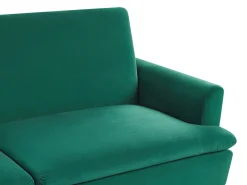 Discount Beliani 3-Istuttava Vuodesohva Sametti Tummanvihrea Vettre