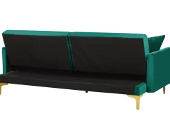 Clearance Beliani 3-Istuttava Vuodesohva Sametti Vihrea Lucan