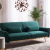 Sohvat<Beliani 3-Istuttava Vuodesohva Sametti Smaragdinvihrea Eina