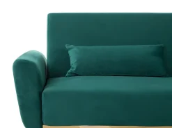 Sohvat<Beliani 3-Istuttava Vuodesohva Sametti Smaragdinvihrea Eina